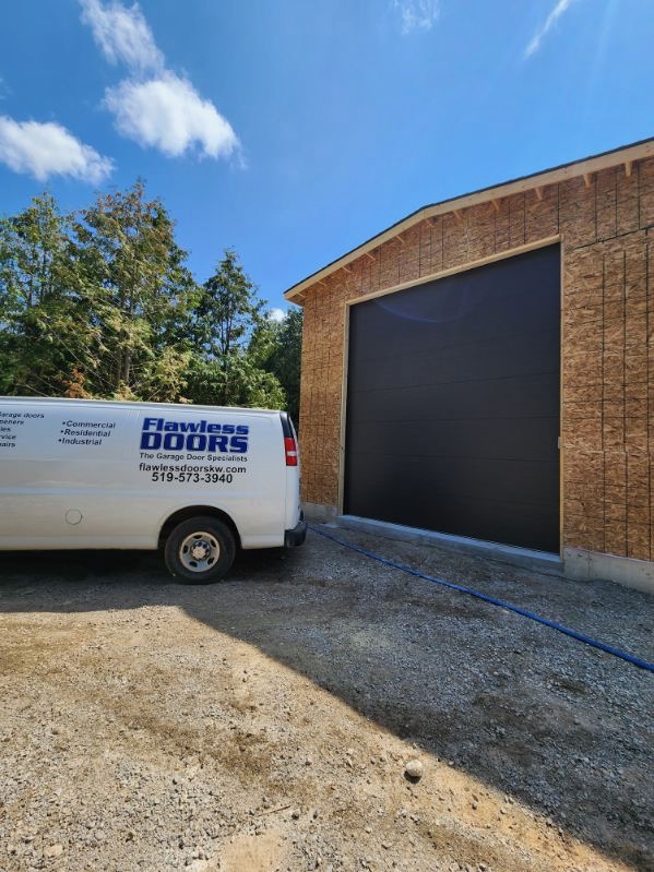 Residential and Commercial Garage Doors installed by Flawless Doors in Kitchener Ontario.