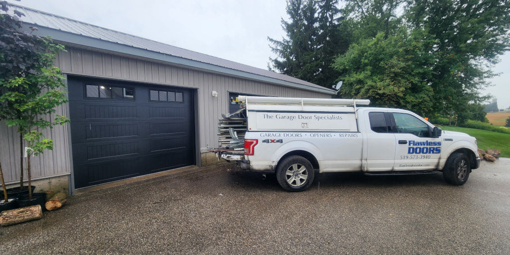 Garage door installation completed by Flawless Doors in Kitchener Ontario.