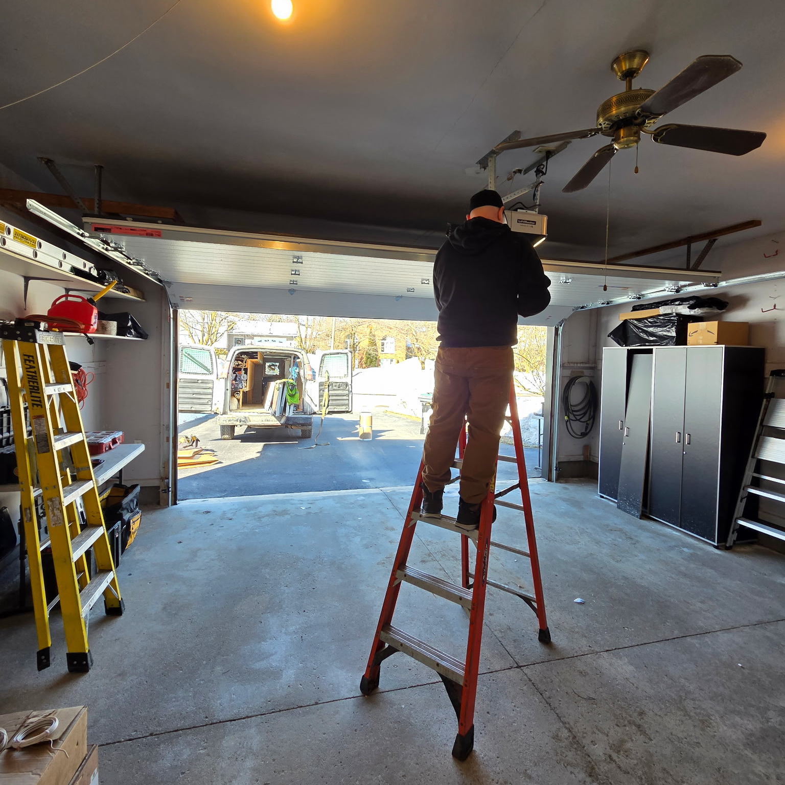 Garage door upgrade completed by Flawless Doors in Kitchener Ontario.